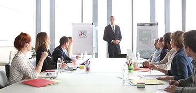 Meeting facilities including flipcharts, whiteboards, AV-screens and projects if needed